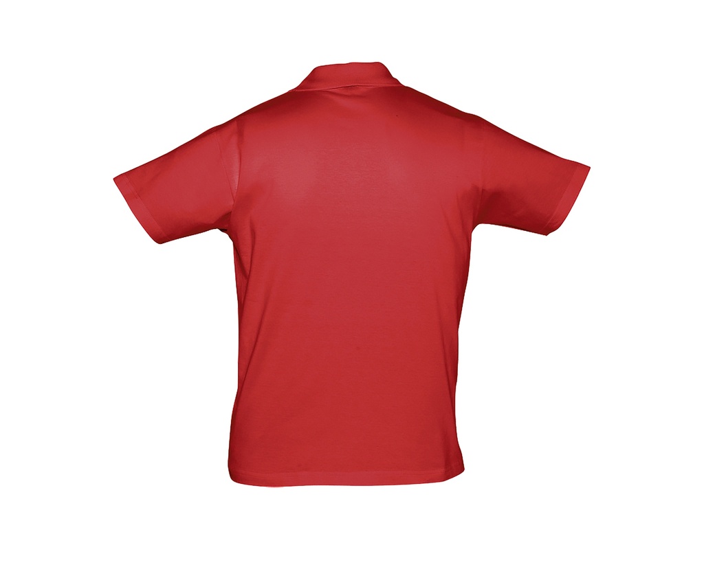 Męskie polo z dzianiny jersey, klasyczne - Red