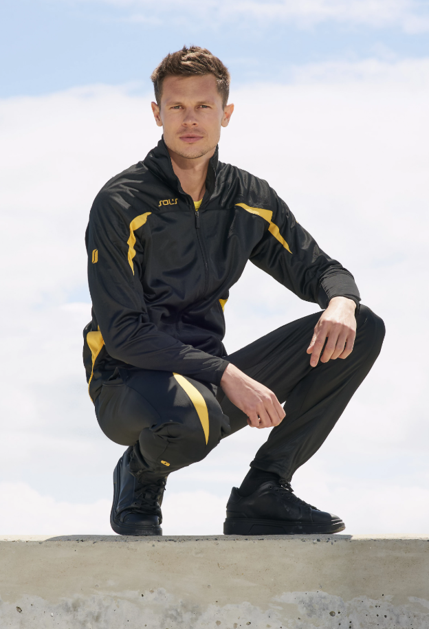 Dres Klubowy z Długim Zamkiem - Black & Lemon