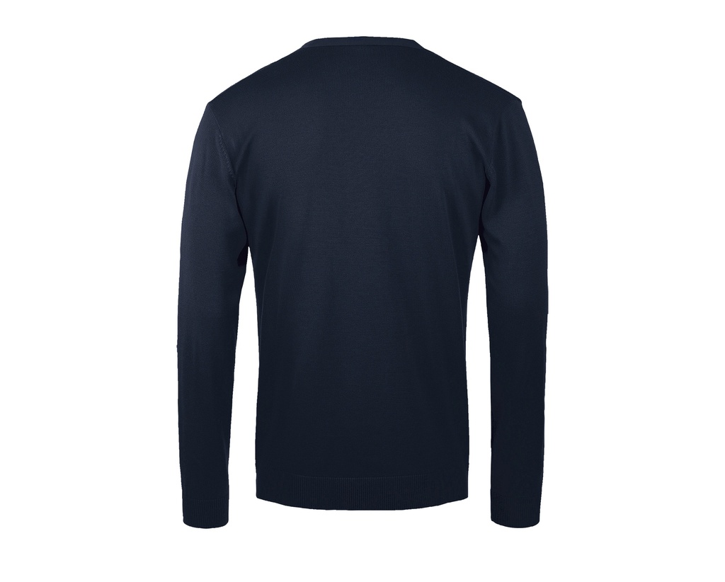 Męski kardigan slim z dekoltem V - Navy