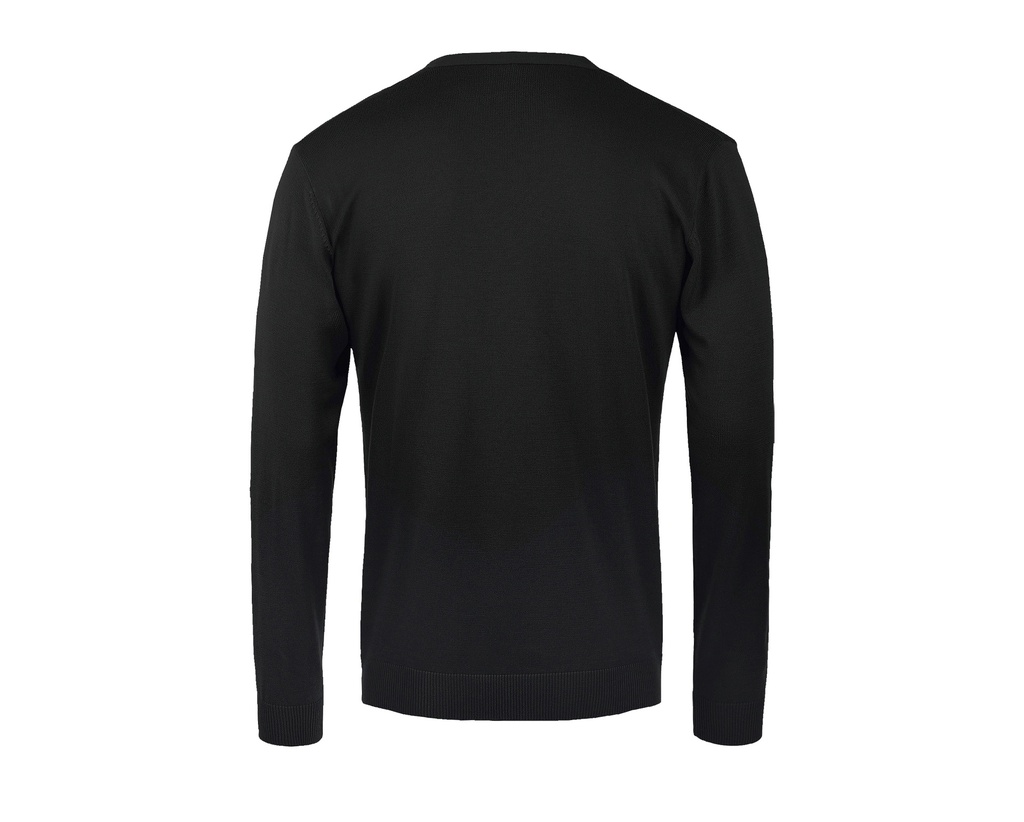 Męski kardigan slim z dekoltem V - Black