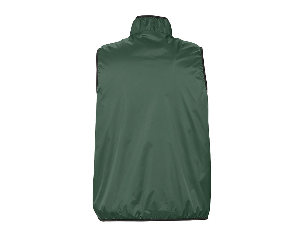 Dwustronny bezrękawnik unisex z polarem - Forest Green
