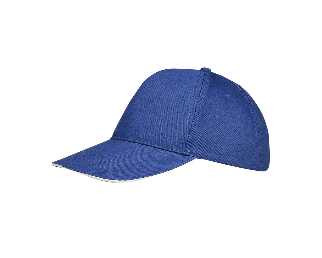 Czapka bawełniana z regulacją - Royal Blue 241 & White