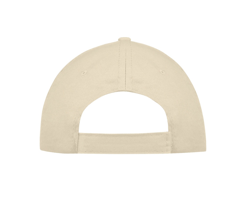 Czapka bawełniana z regulacją - Beige & White