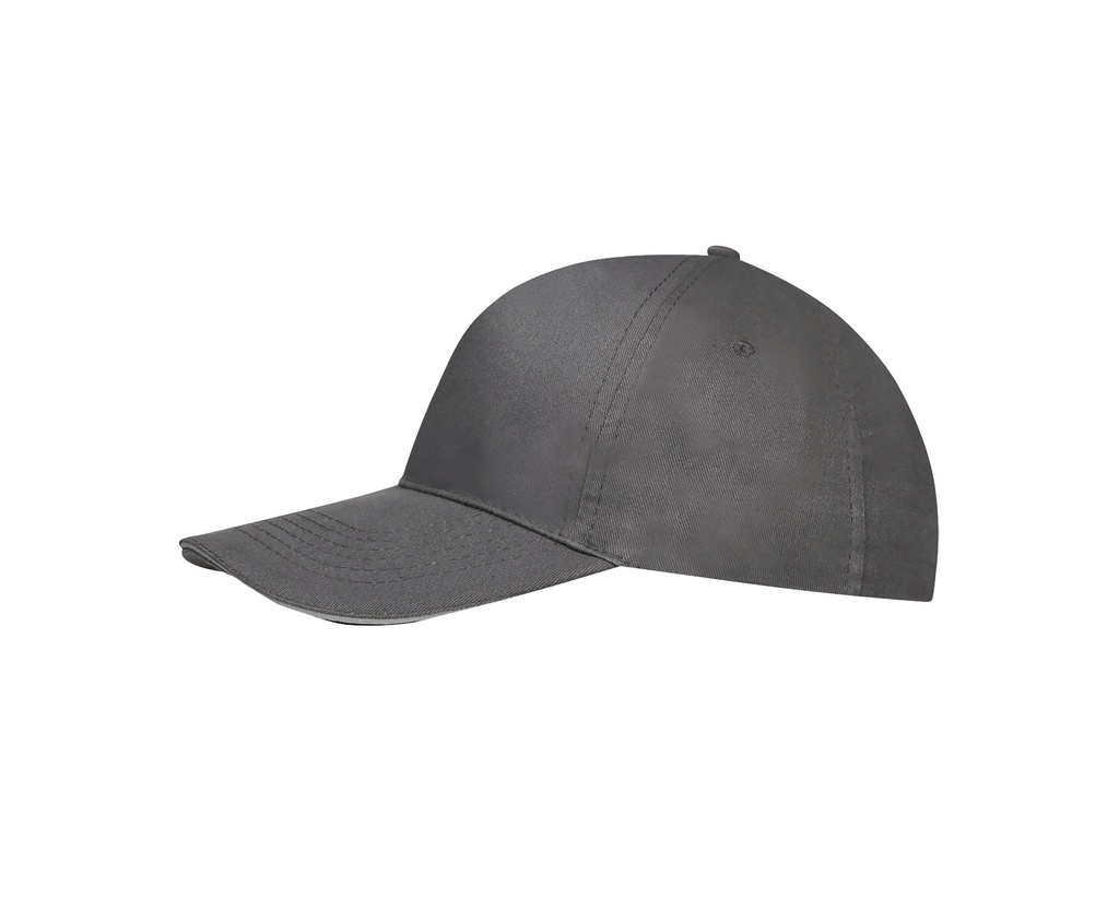 Czapka bawełniana z regulacją - Dark Grey (Solid) & Light Grey (Solid)