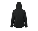 Damski ocieplany softshell slim z kapturem - Black