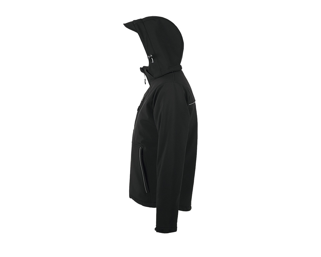 Damski ocieplany softshell slim z kapturem - Black