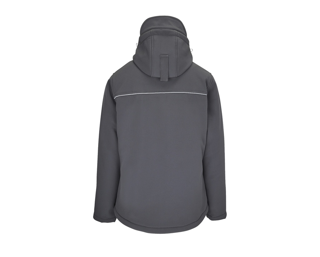 Damski ocieplany softshell slim z kapturem - Charcoal Grey (Solid)
