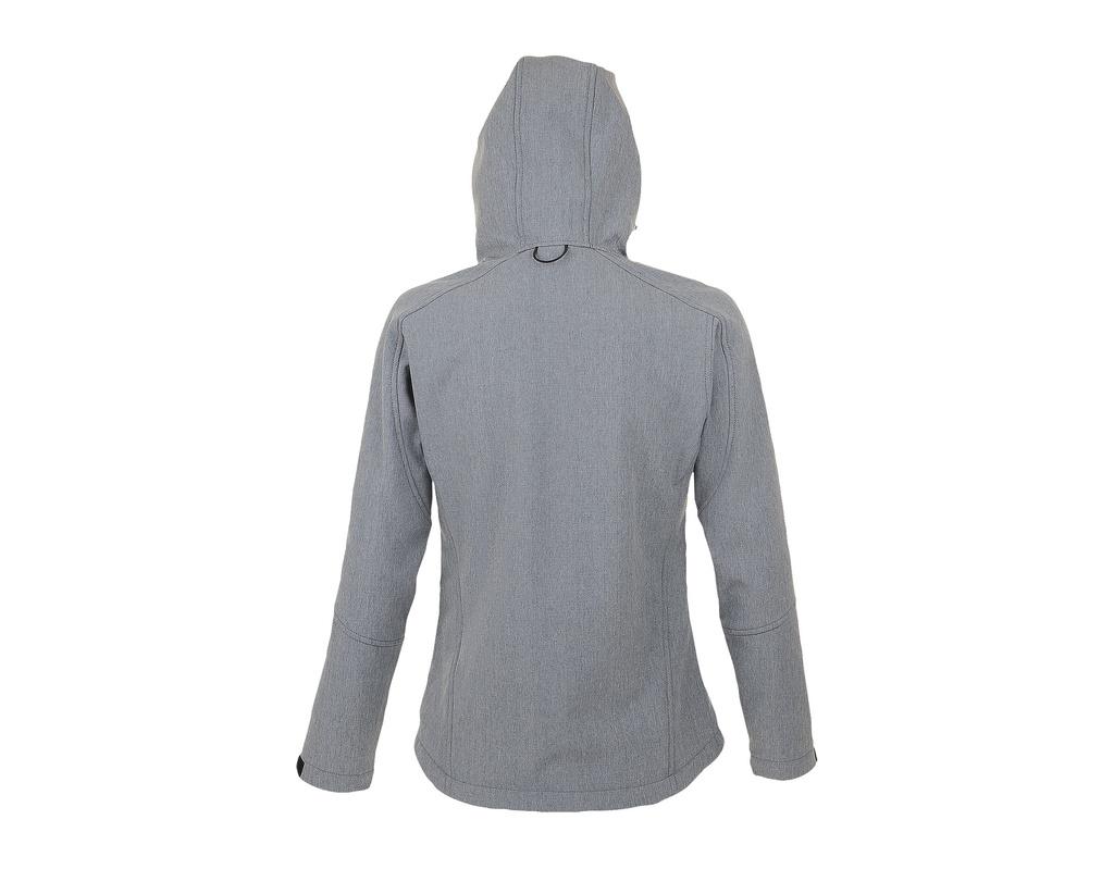 Damska kurtka softshellowa z kapturem - Grey Melange