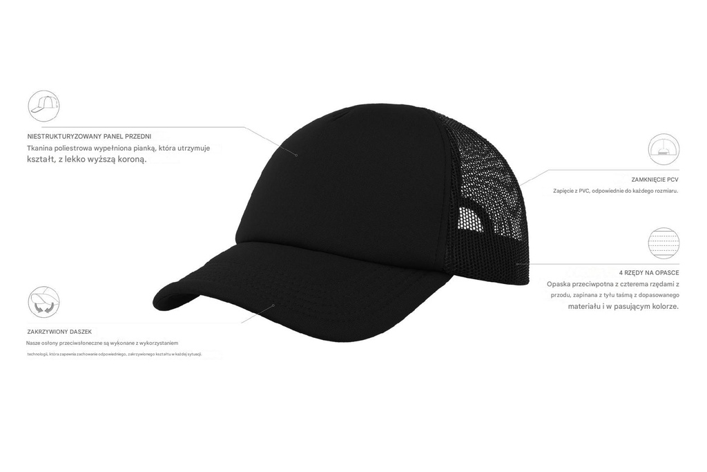 Czapka Rapper - Blacka