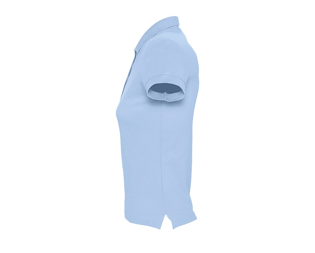 Damska koszulka polo, dopasowana - Sky Blue