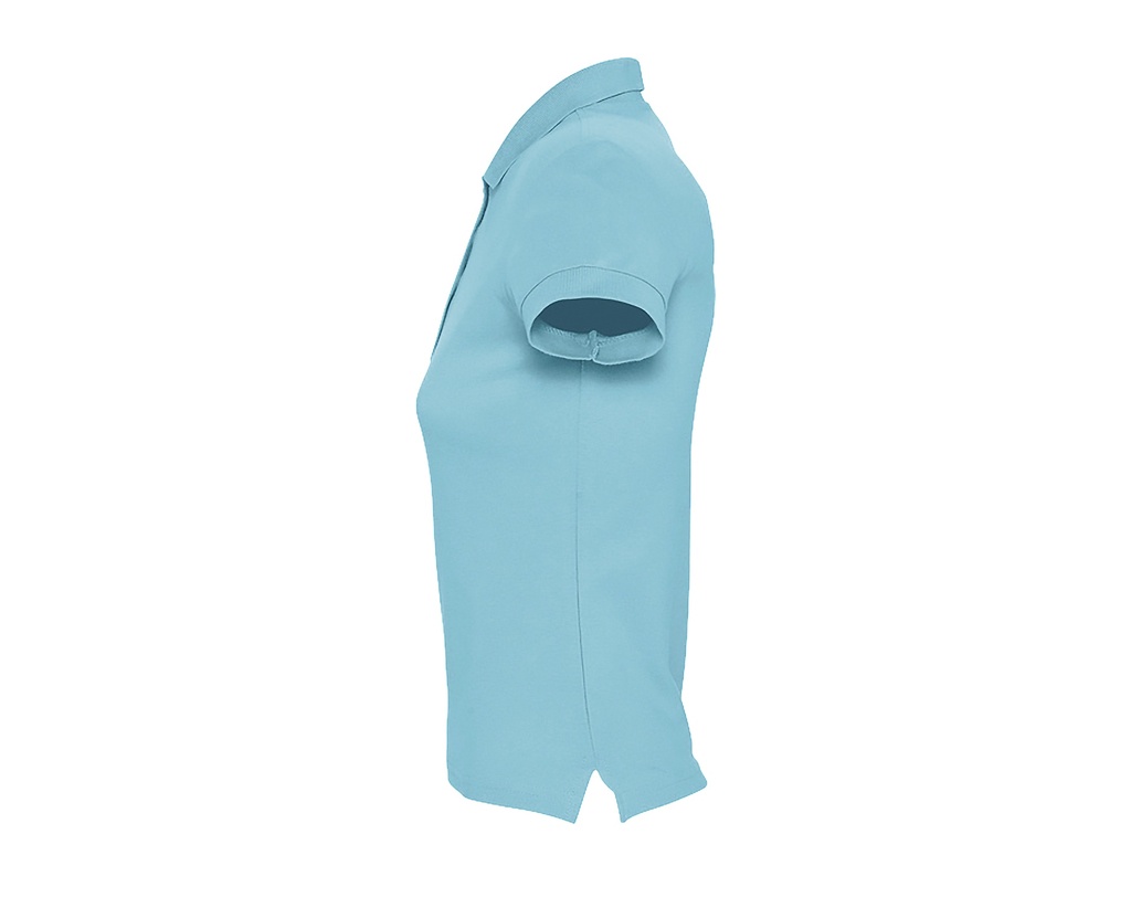 Damska koszulka polo, dopasowana - Atoll Blue