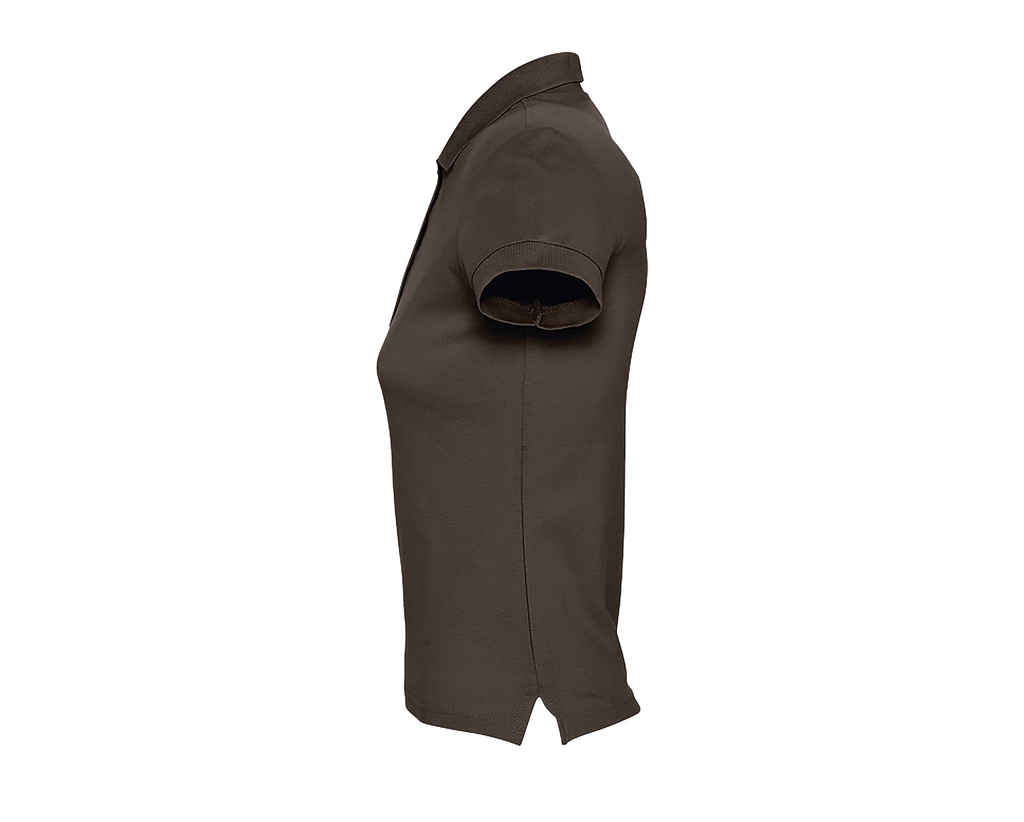 Damska koszulka polo, dopasowana - Chocolate