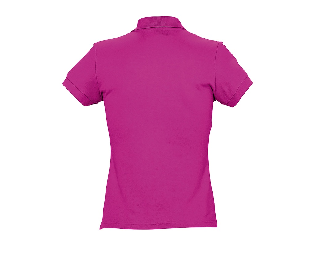 Damska koszulka polo, dopasowana - Fuchsia