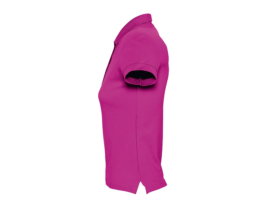 Damska koszulka polo, dopasowana - Fuchsia
