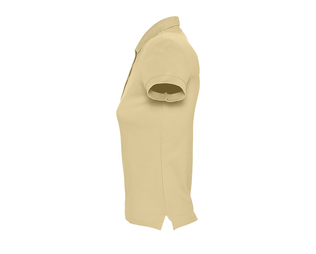 Damska koszulka polo, dopasowana - Sand