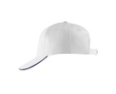Czapka pięciopanelowa z regulacją - White & Navy
