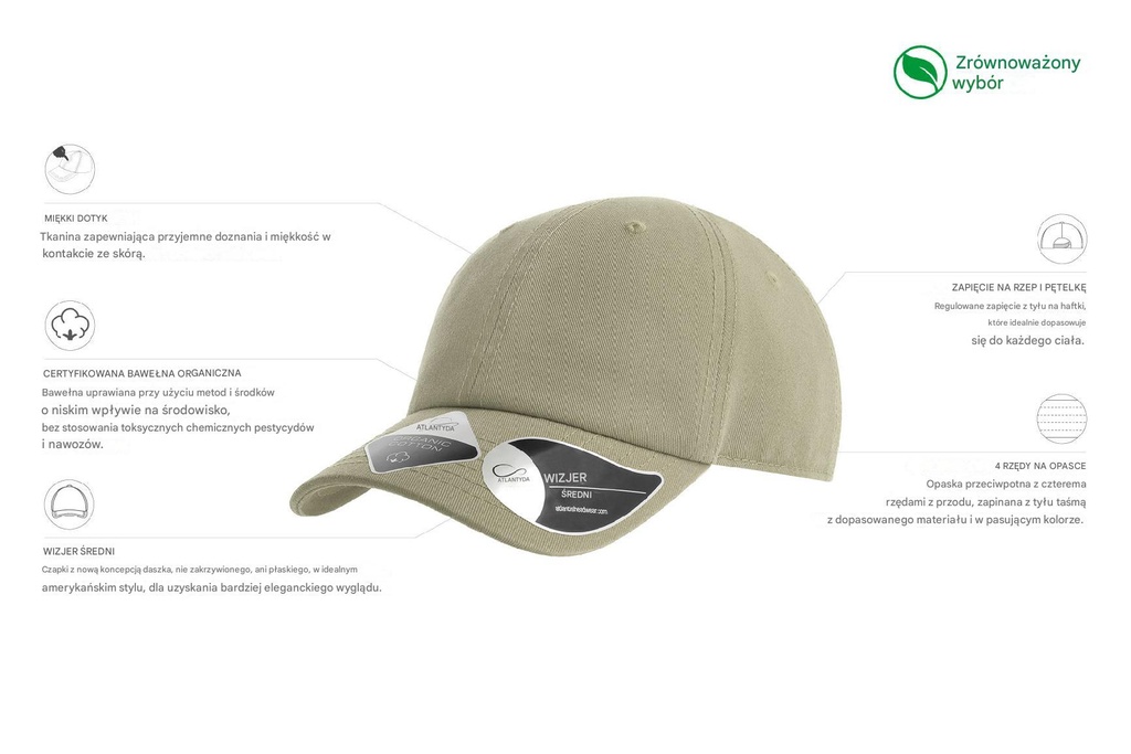 Dziecięca czapka Fraser - Khaki