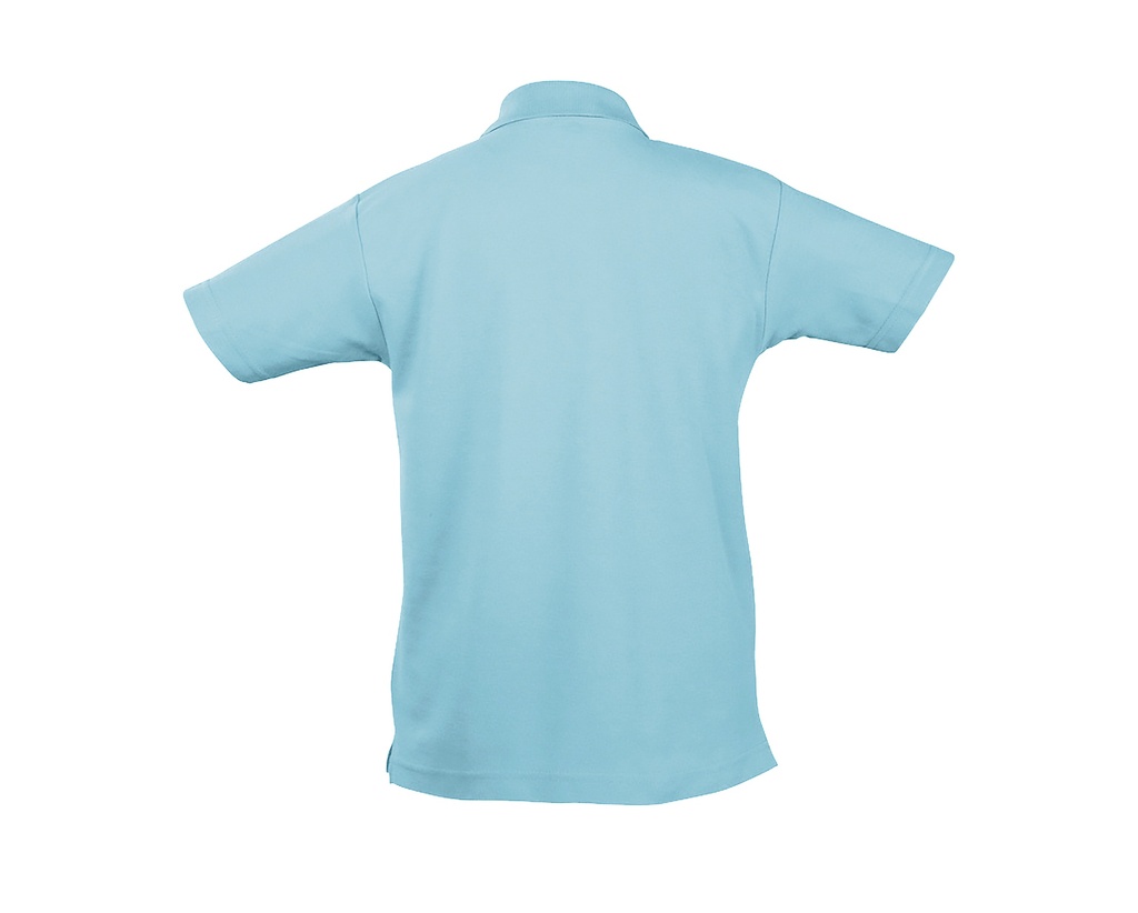 Dziecięce klasyczne polo z krótkim rękawem - Atoll Blue