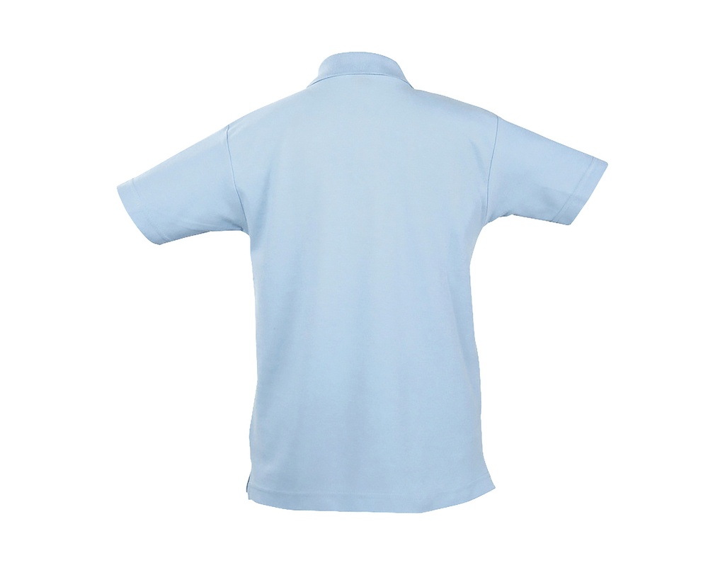 Dziecięce klasyczne polo z krótkim rękawem - Sky Blue