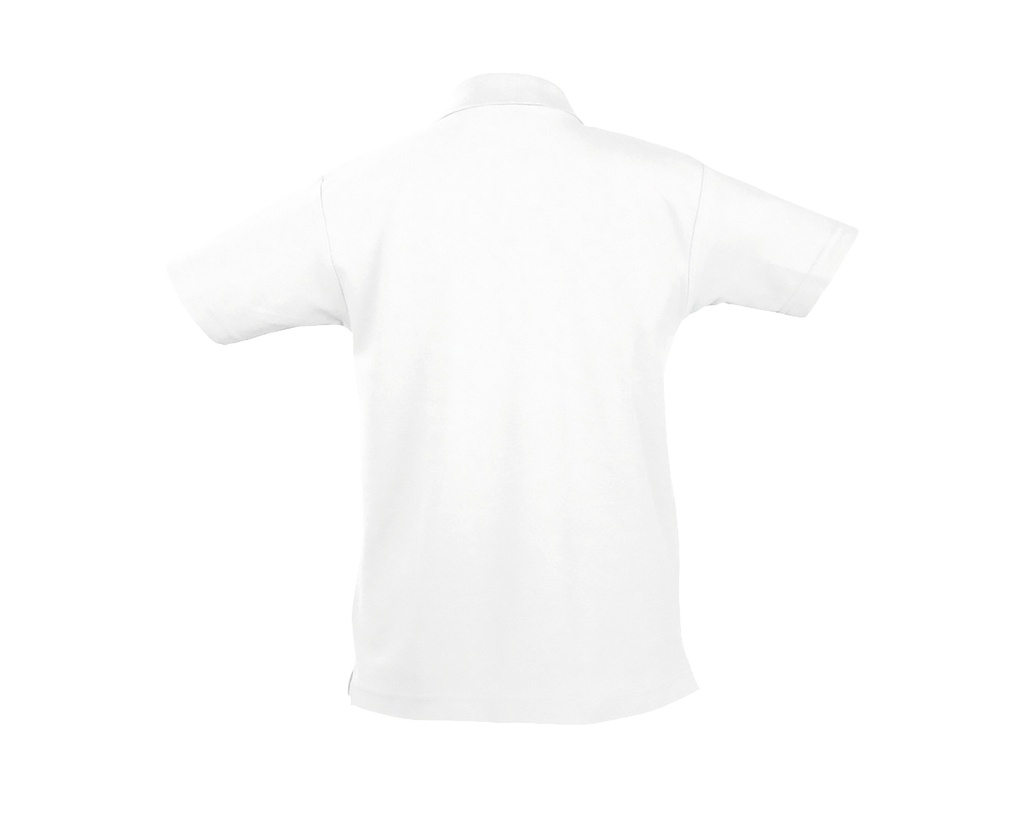 Dziecięce klasyczne polo z krótkim rękawem - White