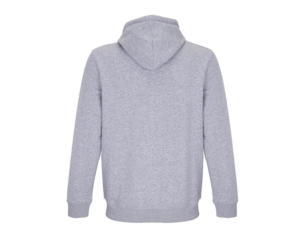Bluza Unisex z Kapturem na Zamek - Grey Melange