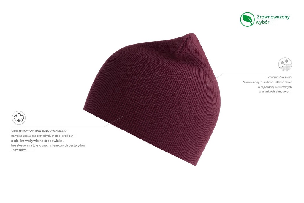 Czapka Yala - Burgundy