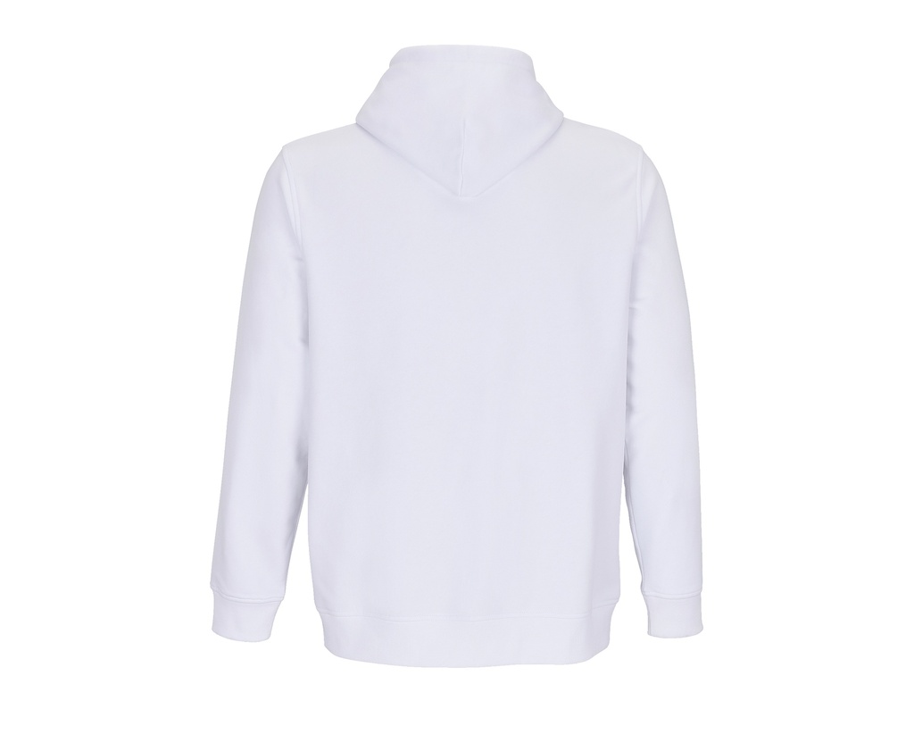 Bluza Unisex z Kapturem na Zamek - White
