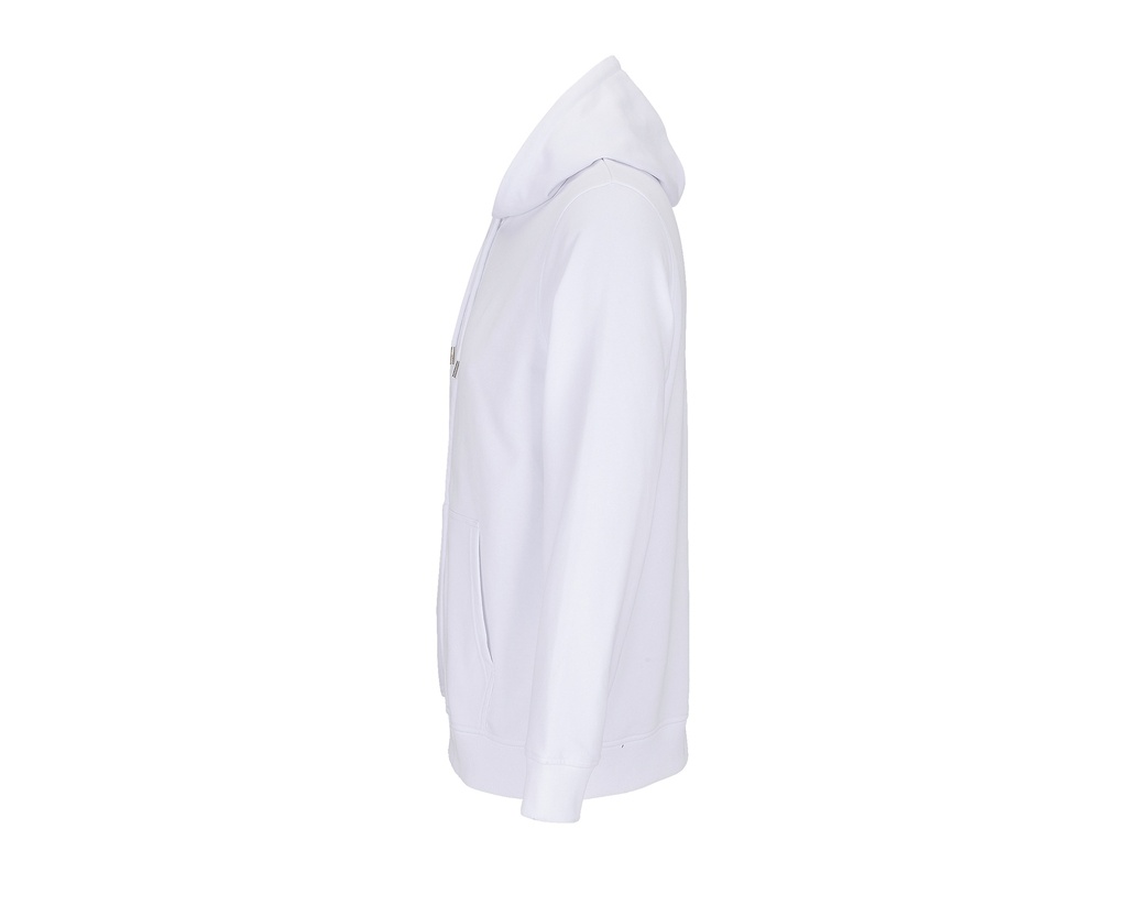 Bluza Unisex z Kapturem na Zamek - White