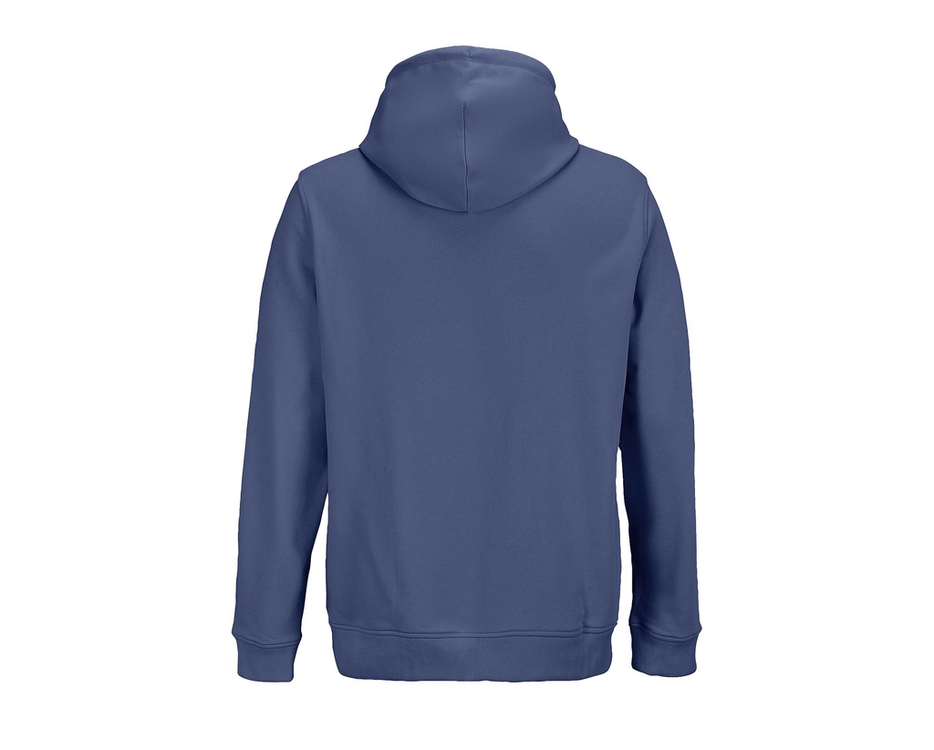 Bluza męska z kapturem i kieszenią kangurką - Denim