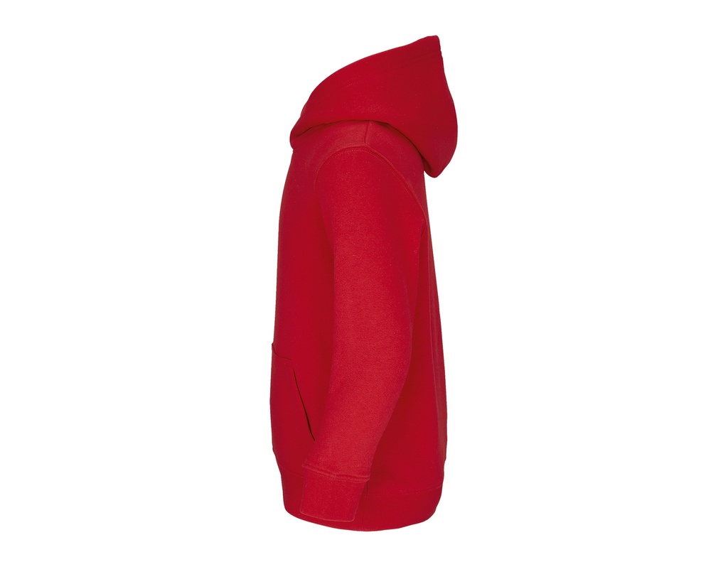 Bluza dziecięca z kapturem i kieszenią kangurką - Bright Red