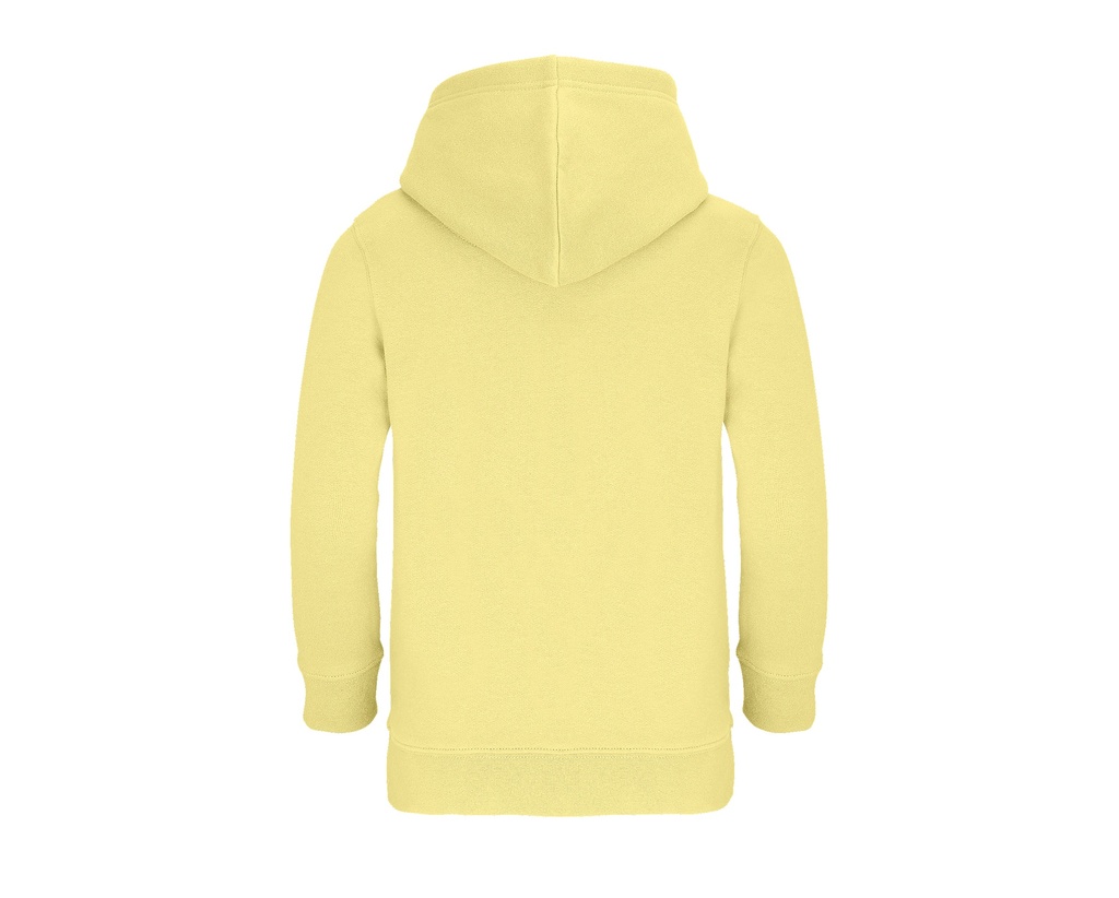 Bluza dziecięca z kapturem i kieszenią kangurką - Light Yellow