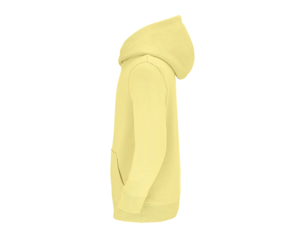 Bluza dziecięca z kapturem i kieszenią kangurką - Light Yellow