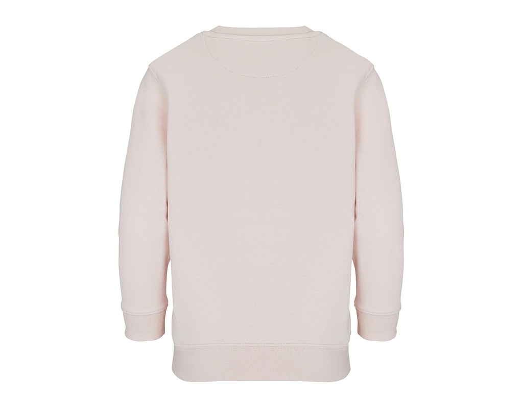 Bluza Dziecięca Oversize z Okrągłym Dekoltem - Creamy Pink
