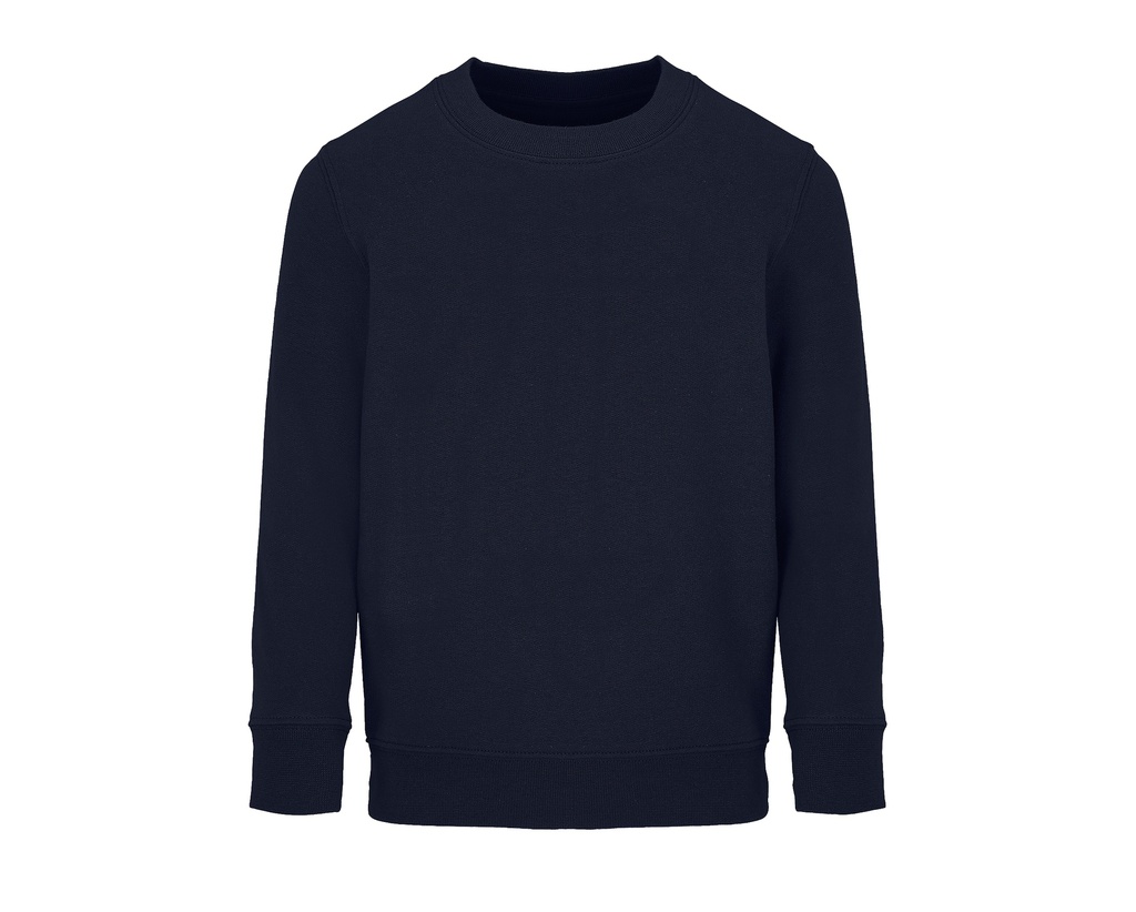 Bluza Dziecięca Oversize z Okrągłym Dekoltem - French Navy