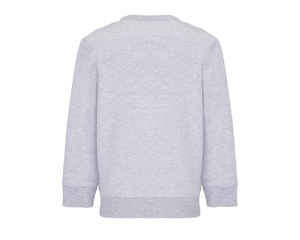 Bluza Dziecięca Oversize z Okrągłym Dekoltem - Grey Melange