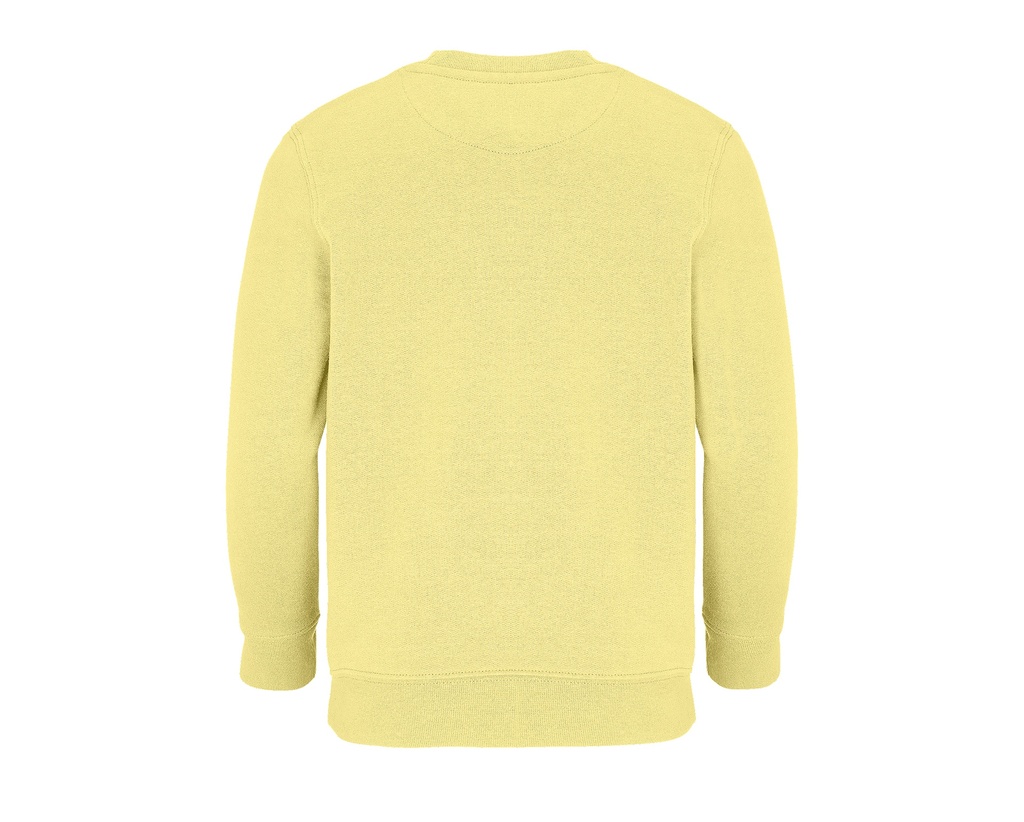 Bluza Dziecięca Oversize z Okrągłym Dekoltem - Light Yellow