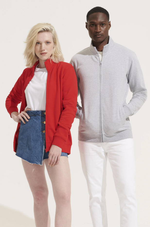 Unisex Kurtka Rozpinana z Recyklowanego Poliestru - Grey Melange