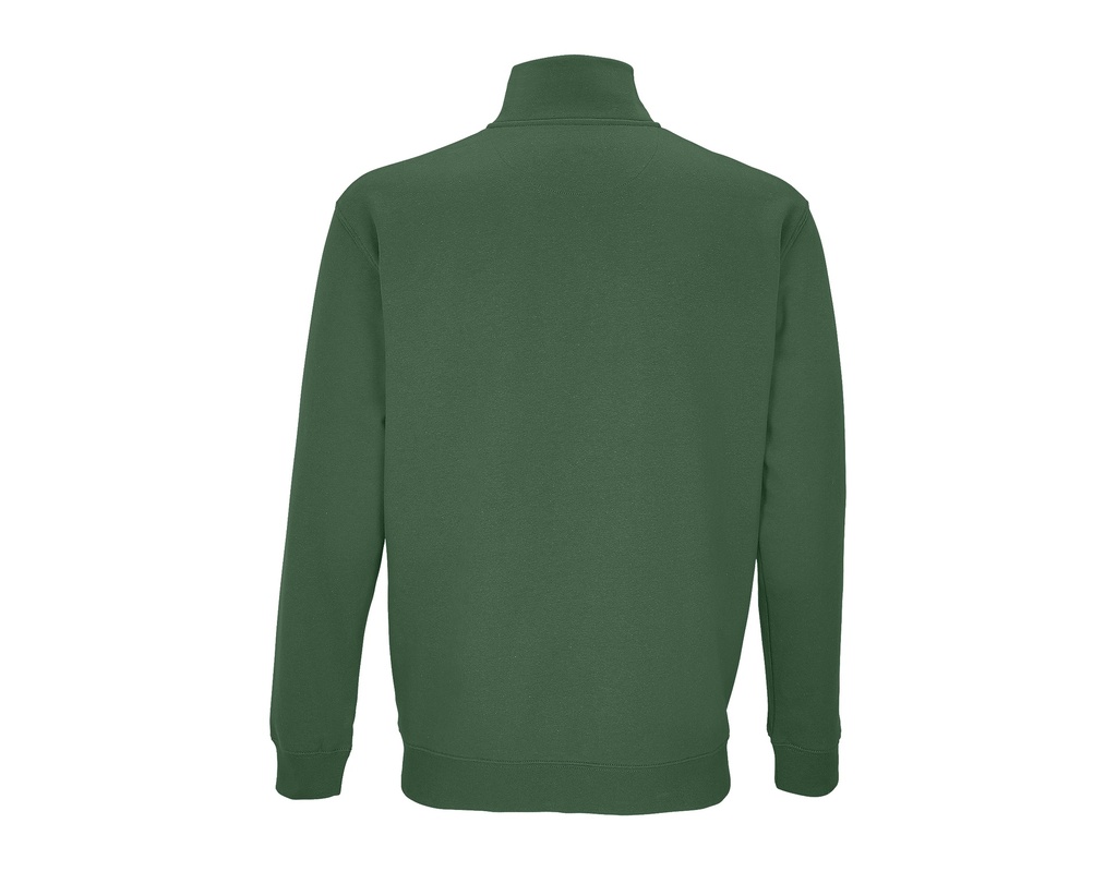 Bluza unisex z zamkiem 1/4 i wysokim kołnierzem - Bottle Green
