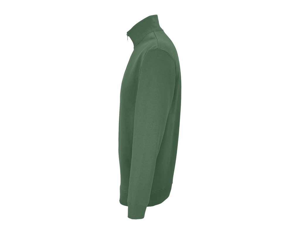 Bluza unisex z zamkiem 1/4 i wysokim kołnierzem - Bottle Green