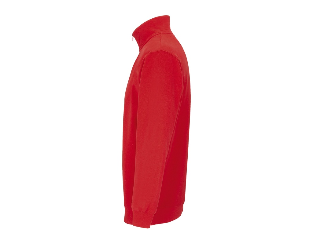 Bluza unisex z zamkiem 1/4 i wysokim kołnierzem - Bright Red