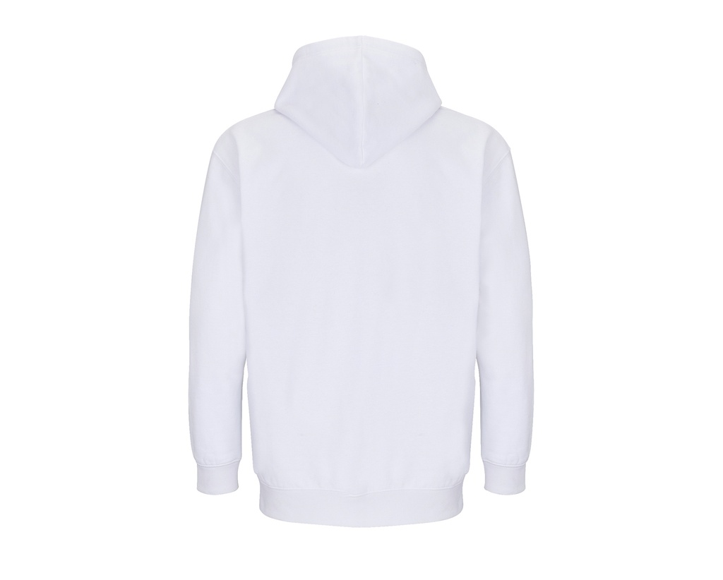 Bluza rozpinana unisex z kapturem - White