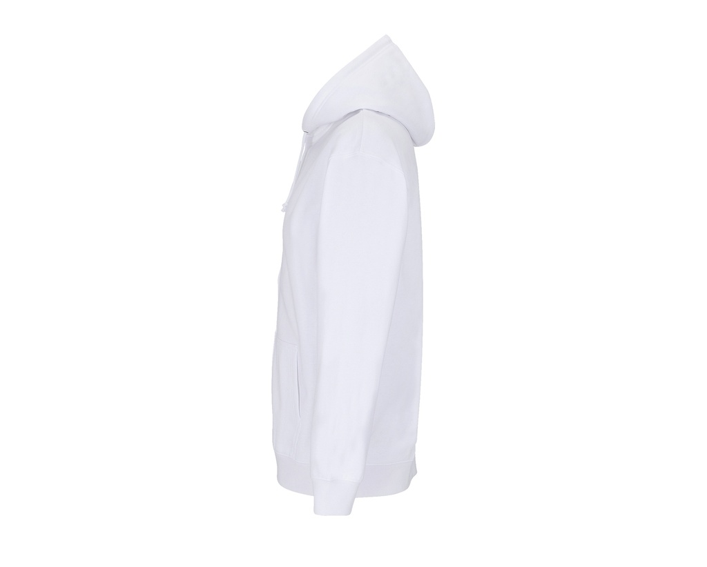Bluza rozpinana unisex z kapturem - White