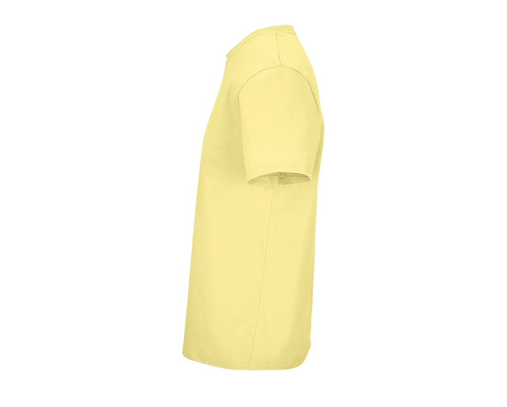 Unisex Koszulka Bawełniana z Krótkim Rękawem - Light Yellow