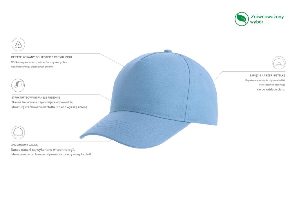 Czapka Recy Five - Light Blue