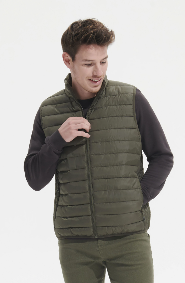 Męski bezrękawnik pikowany - Charcoal Grey (Solid)