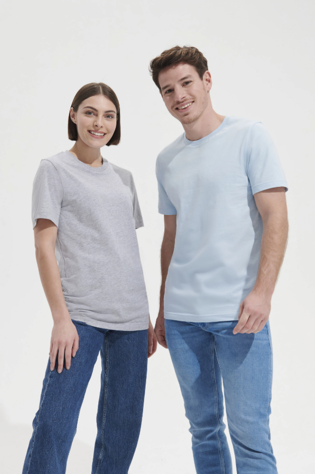 T-Shirt Unisex z Okrągłym Dekoltem, Krótki Rękaw - Absolute White