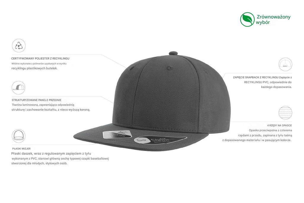 Czapka James - Dark Grey