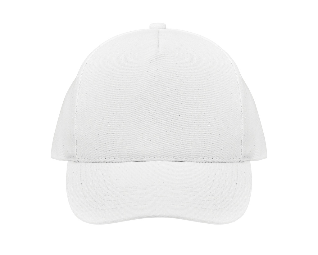 Czapka 5-panelowa z bawełny organicznej - White