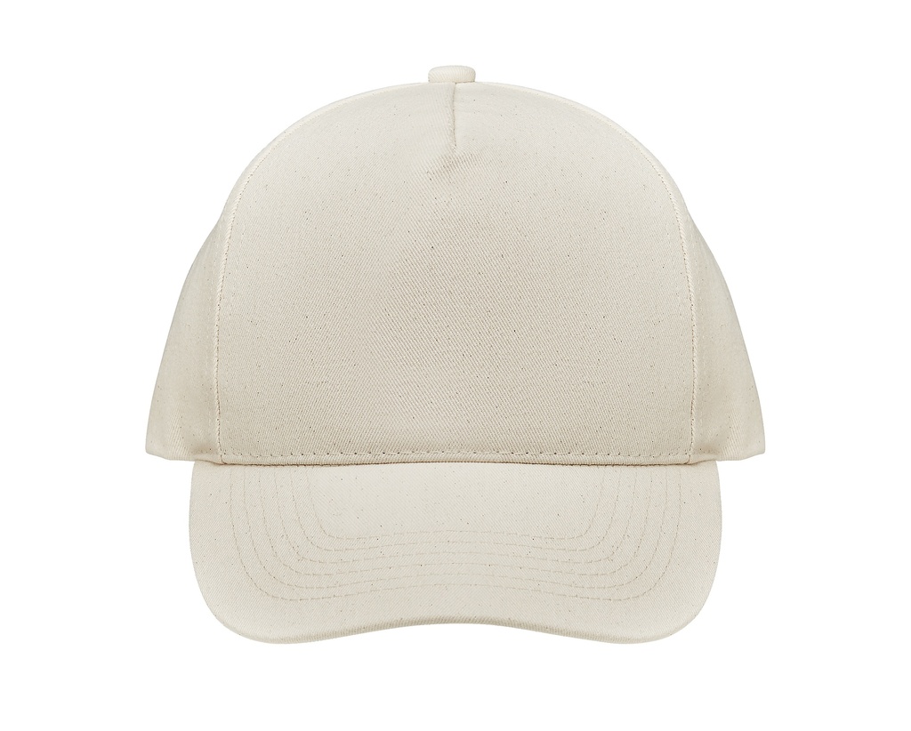 Czapka 5-panelowa z bawełny organicznej - Natural
