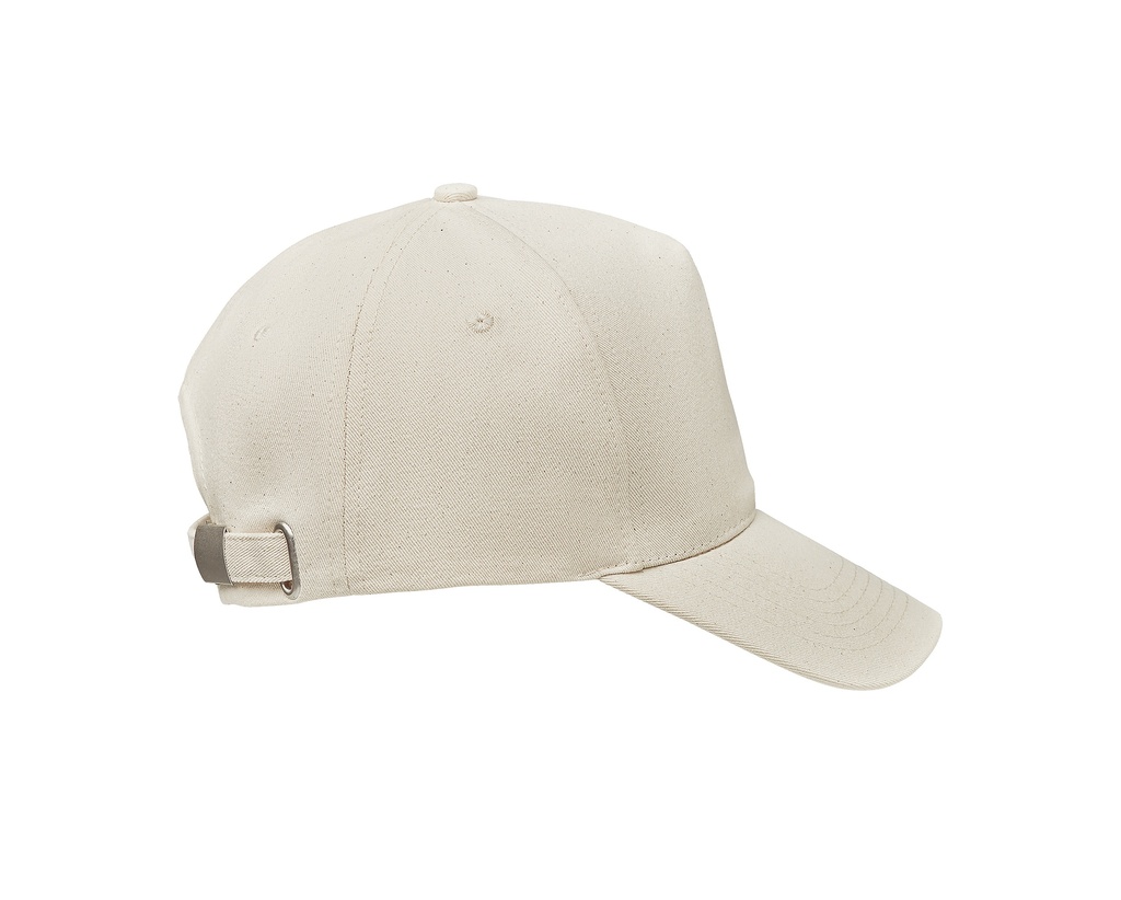 Czapka 5-panelowa z bawełny organicznej - Natural